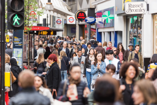 Crowds on Oxford Street