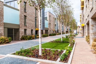 Flats with greenspace