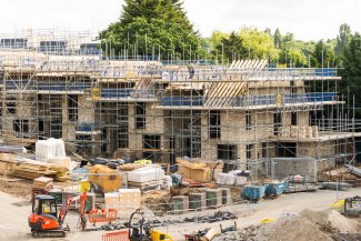 New Build homes being constructed - work site