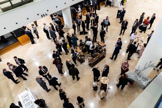 Aerial shot of crowd at BusinessLDN event