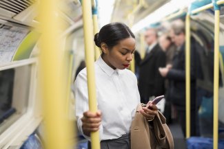 Microsoft rights only - person on train