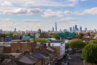London skyline from distance