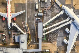 Plane aerial view - connectivity