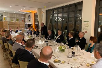 Picture of Deputy Mayor Jules Pipe addressing a BusinessLDN event at MIPIM