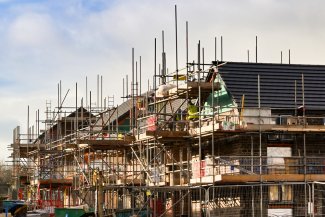 Image of homes under construction
