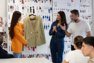 Image of a training session at a fashion business