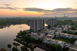 View over Thamesmead at dawn
