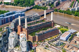 Aerial photograph of Battersea Power Station