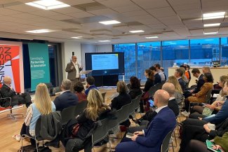 Borough leader Adam Hug addresses BusinessLDN members