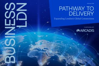 A business pathway in London leading to a delivery area, showcasing urban infrastructure and logistics.