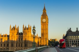Photo of parliament at sunrise