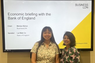 Picture of Muniya Barua and Lai Wah Co ahead of a discussion on the economic outlook