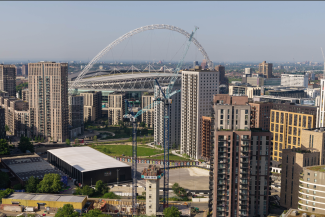 Wembley Par regeneration skyline with crane