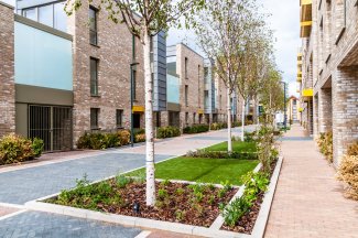 Flats with greenspace