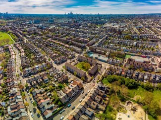 Place - aerial view of London homes