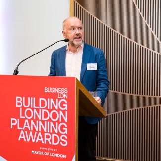 John Dickie talking at lectern