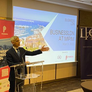Sadiq Khan speaking at MIPIM 2025